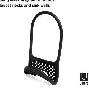 Umbra Modern Black Sink Organizer new no tags